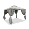 Gazebo idrorepellente 3x3m 4 tende laterali ferro tortora Tangeri Aanbieding