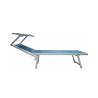 Tuin- en strandligbed in aluminium met zonnescherm Riccione 