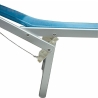 Tuin- en strandligbed in aluminium met zonnescherm Riccione 