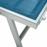 Tuin- en strandligbed in aluminium met zonnescherm Riccione 