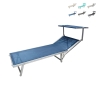 Tuin- en strandligbed in aluminium met zonnescherm Riccione Aanbod