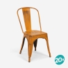 Set van 20 industriële vintage stoelen Steel Old van metaal. Prijs