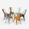 Set van 20 industriële vintage stoelen Steel Old van metaal. 