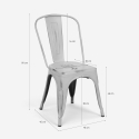 Set van 20 industriële vintage stoelen Steel Old van metaal. 