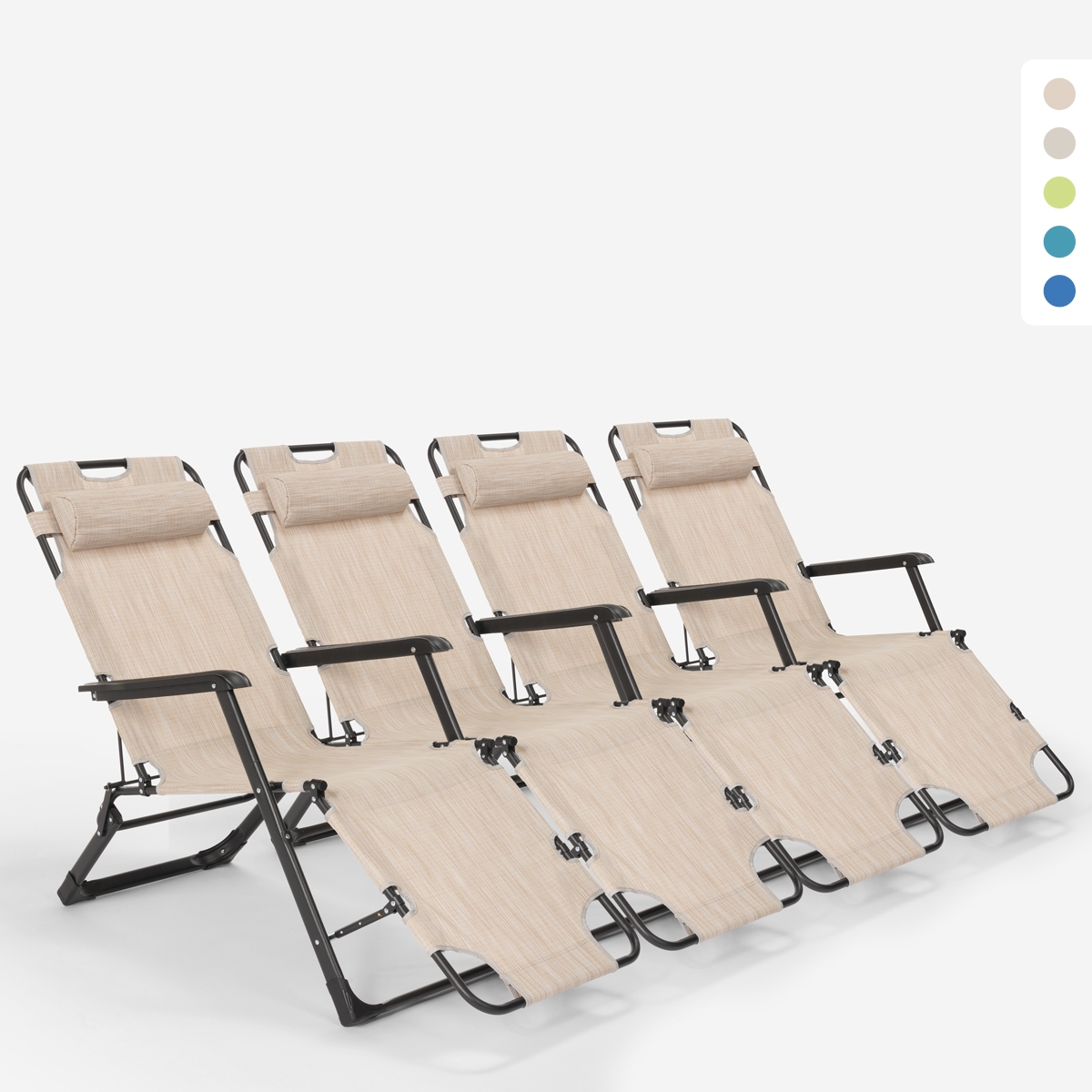 4 opvouwbare verstelbare tuinstoelen Emily Lux Zero Gravity Aanbieding 4 opvouwbare verstelbare tuinstoelen Emily Lux Zero Gravity Aanbieding