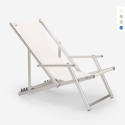 Opvouwbare aluminium ligstoel met armleuningen Riccione Gold Lux Afmetingen