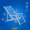Set van 2 opvouwbare aluminium ligstoelen met armleuningen Riccione Gold Lux
