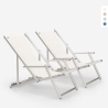Set van 2 opvouwbare aluminium ligstoelen met armleuningen Riccione Gold Lux Catalogus