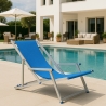 Set van 2 opvouwbare aluminium ligstoelen met armleuningen Riccione Gold Lux
