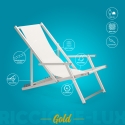 Set van 4 opvouwbare aluminium ligstoelen met armleuningen Riccione Gold Lux Aankoop
