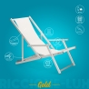 Set van 4 opvouwbare aluminium ligstoelen met armleuningen Riccione Gold Lux Aankoop