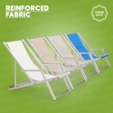 Set van 4 opvouwbare aluminium ligstoelen met armleuningen Riccione Gold Lux 