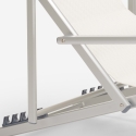Set van 4 opvouwbare aluminium ligstoelen met armleuningen Riccione Gold Lux 