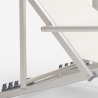 Set van 4 opvouwbare aluminium ligstoelen met armleuningen Riccione Gold Lux 