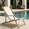 Set van 4 opvouwbare aluminium ligstoelen met armleuningen Riccione Gold Lux Aanbod