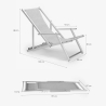 Set van 4 opvouwbare aluminium ligstoelen met armleuningen Riccione Gold Lux 