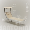 Professioneel aluminium ligbed Santorini voor het strand 