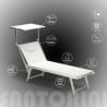 Professioneel aluminium ligbed Santorini voor het strand 