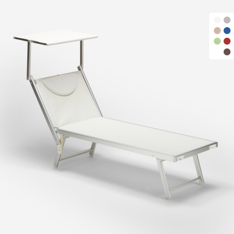Professioneel aluminium ligbed Santorini voor het strand Aanbieding