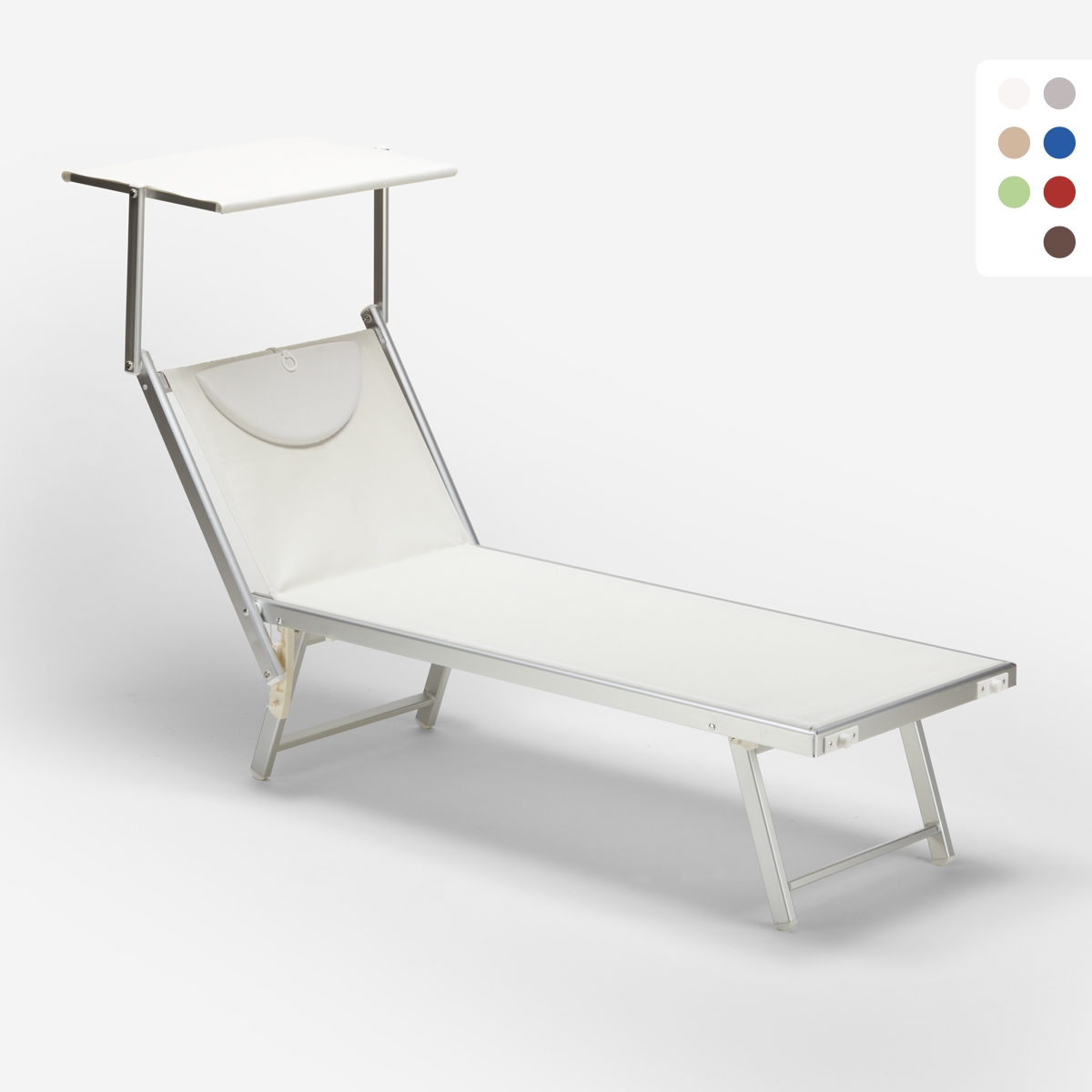 Professioneel aluminium ligbed Santorini voor het strand Aanbieding Professioneel aluminium ligbed Santorini voor het strand Aanbieding