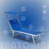 Professionele aluminium ligbedden Santorini voor strand, tuin en zwembad, 4 stuks 