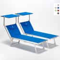 2 stuks professionele aluminium ligbedden Santorini Karakteristieken