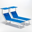 2 stuks professionele aluminium ligbedden Santorini 