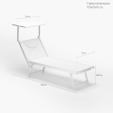 Set van 20 ligbedden Santorini van aluminium 
