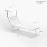Set van 20 ligbedden Santorini van aluminium 