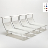 Professionele aluminium ligbedden Santorini voor strand, tuin en zwembad, 4 stuks Aankoop