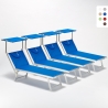 Professionele aluminium ligbedden Santorini voor strand, tuin en zwembad, 4 stuks Aankoop