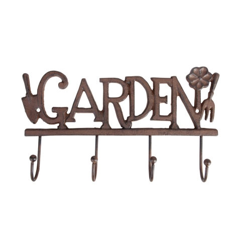 Gietijzeren wandhaak met 4 haken Garden Aanbieding