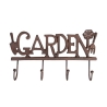 Gietijzeren wandhaak met 4 haken Garden Aanbieding