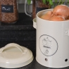 Vintage metalen opbergpot voor uien met deksel Verkoop