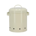 Vintage metalen opbergpot voor uien met deksel Catalogus