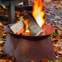 Metalen buitenvuurkorf met roestlook Kortingen