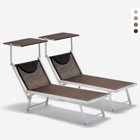 Set van 2 aluminium ligbedden Santorini Limited Edition Aanbieding
