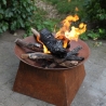 Metalen buitenvuurkorf met roestlook Verkoop