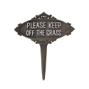 Gietijzeren tuinbordje Keep Off The Grass Aanbieding