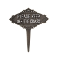 Gietijzeren tuinbordje Keep Off The Grass Aanbieding