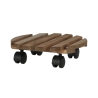 Ronde houten plantenroller met wielen Model