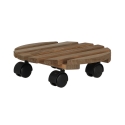Ronde houten plantenroller met wielen Afmetingen
