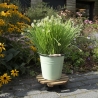 Ronde houten plantenroller met wielen Korting