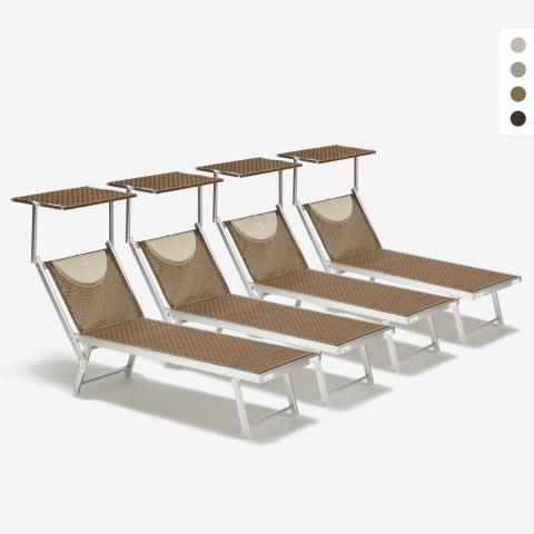 4 Aluminium strand ligbedden Limited Edition Santorini Aanbieding