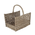 Rieten houtmand met handvat 45,8x36x51,5 cm Aanbieding