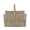 Rieten houtmand met handvat 45,8x36x51,5 cm Korting