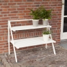 Witte houten plantentrap met 2 schappen Verkoop