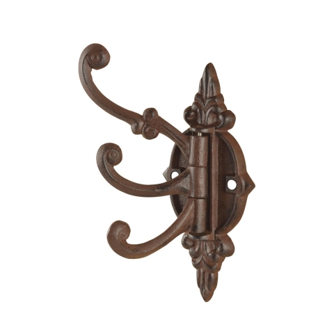 Decoratieve wandhaak met 3 draaibare gietijzeren haken Aanbieding
