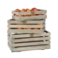 Set van 3 FSC houten kisten voor fruit en groenten Aanbieding