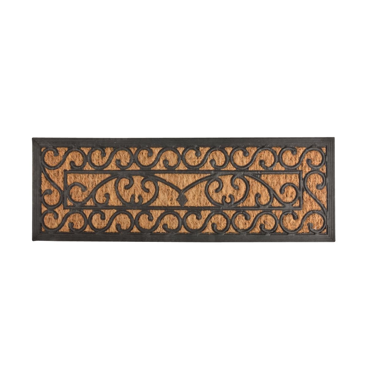 Kokos en rubber deurmat in klassieke Victoriaanse stijl 75,5x25,2cm